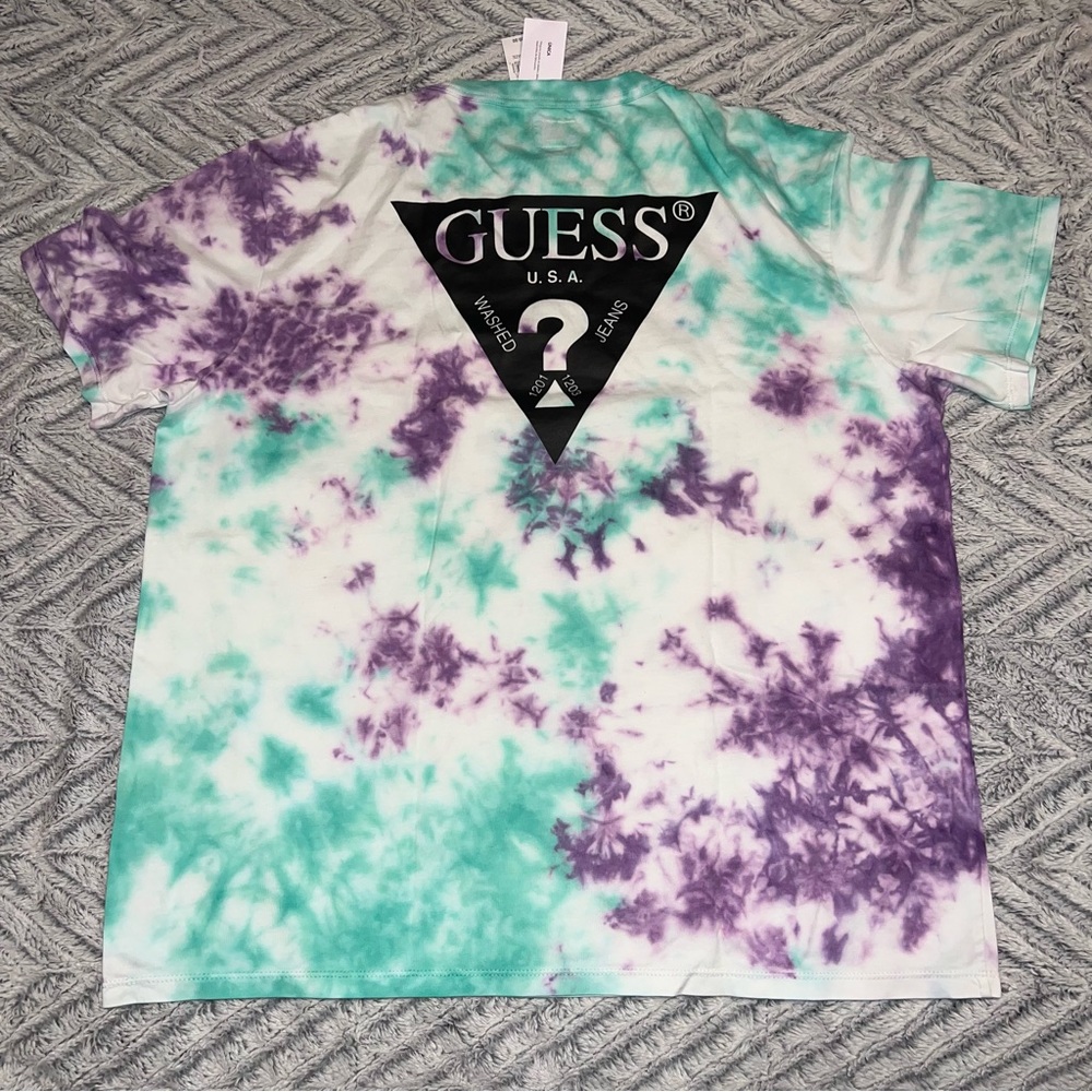 NEW GUESS USA Tie Dye Tee T Shirt size Large